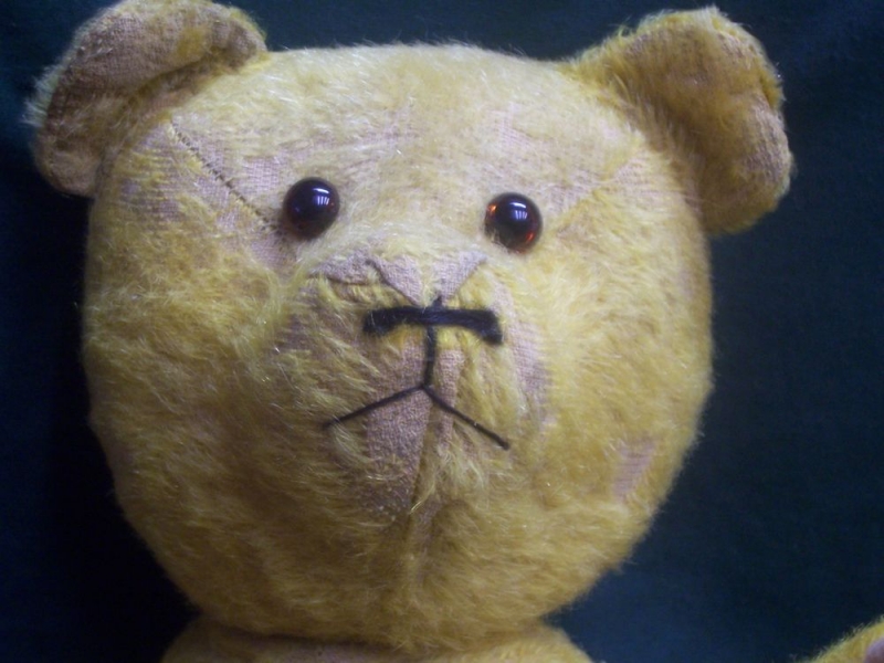 Gelber Teddybär nachher